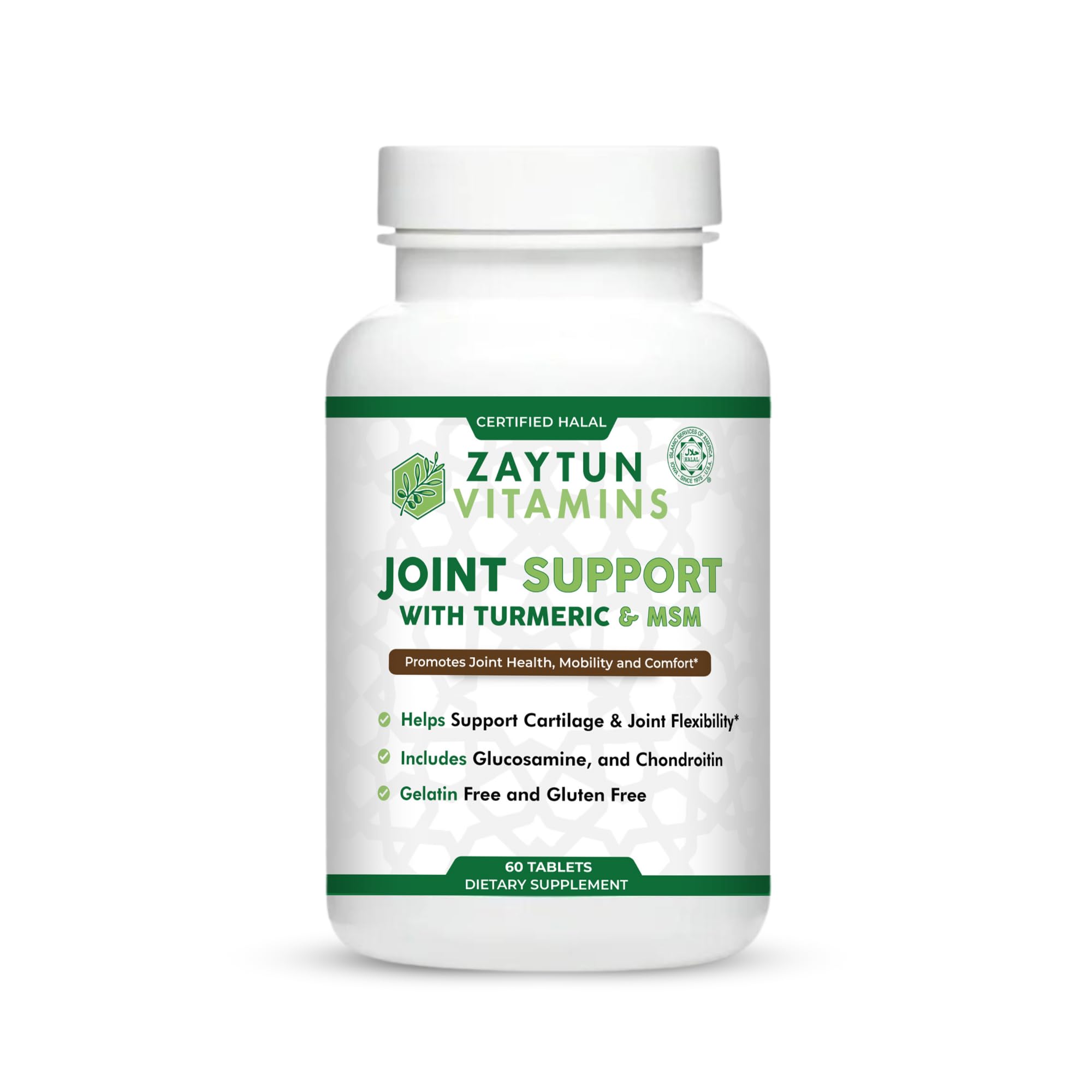 Zaytun Halal Joint Support with Turmeric + Glucosamine, Promotes - Product Imagery