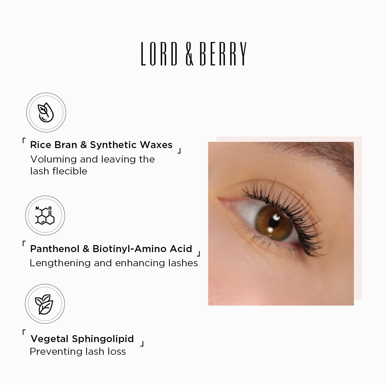 Lord & Berry Boost Treatment Mascara with lengthening, lifting, and strengthening formula for healthier, fuller lashes.