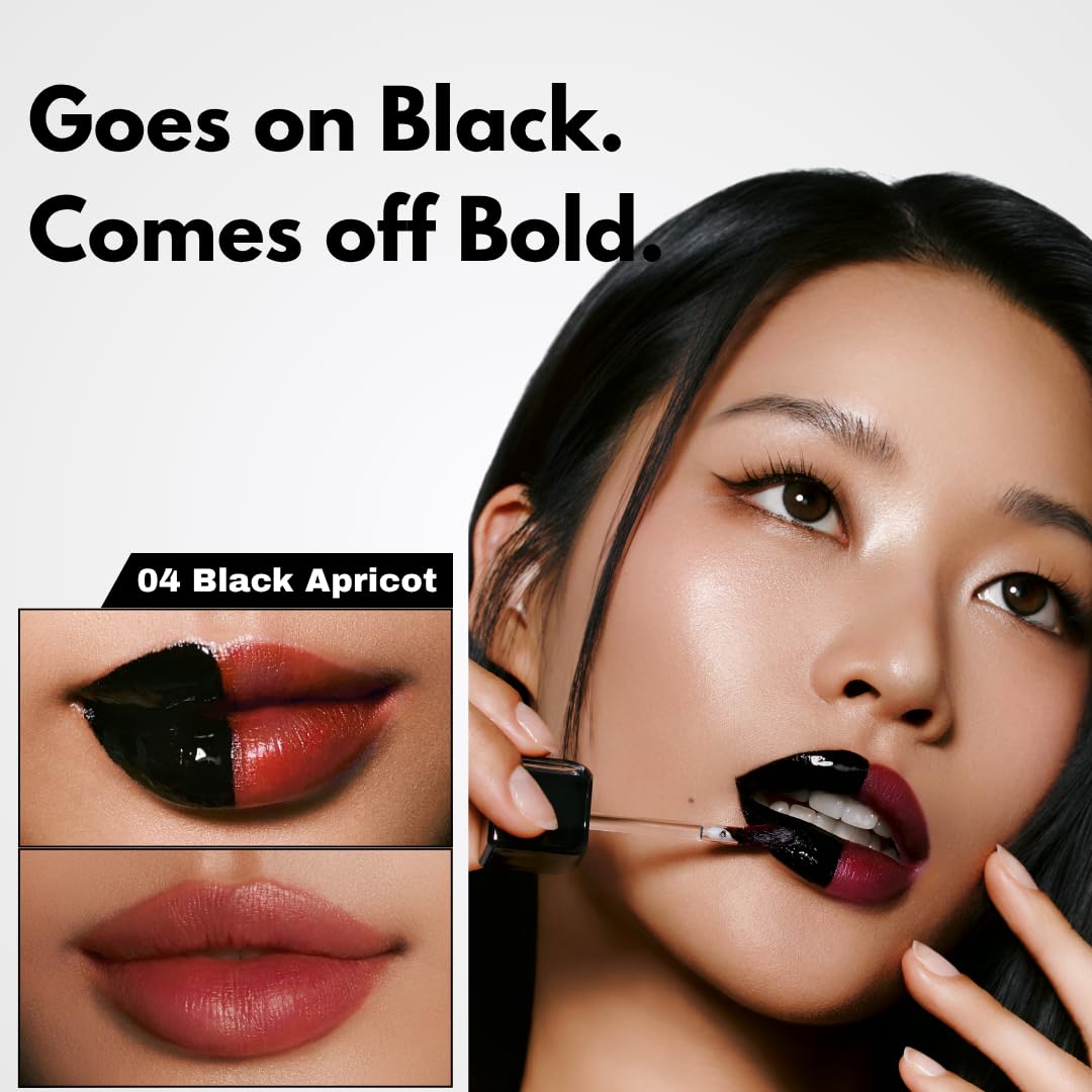 MILKTOUCH [Summer-proof Lip Combo] Black Peel Off Lip Tattoo #04 Black Apricot + Collagen Lip Balm #Berry Tart – product
