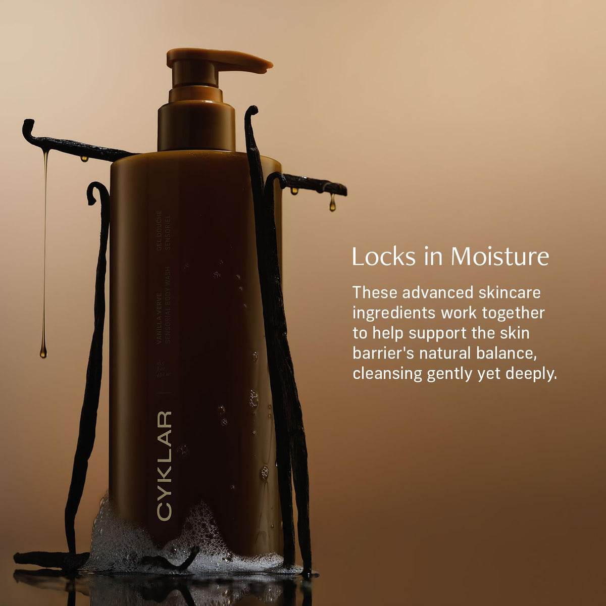 CYKLAR Sensorial Multi Oil Body Wash Cleanser Vanilla Verve - CYKLAR Official Imagery - 4