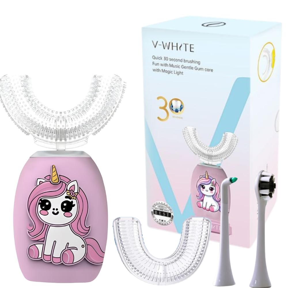 V WHITE Ultrasonic U Shaped Toothbrush for Teeth Whitening - V-WHITE Official Imagery - 4