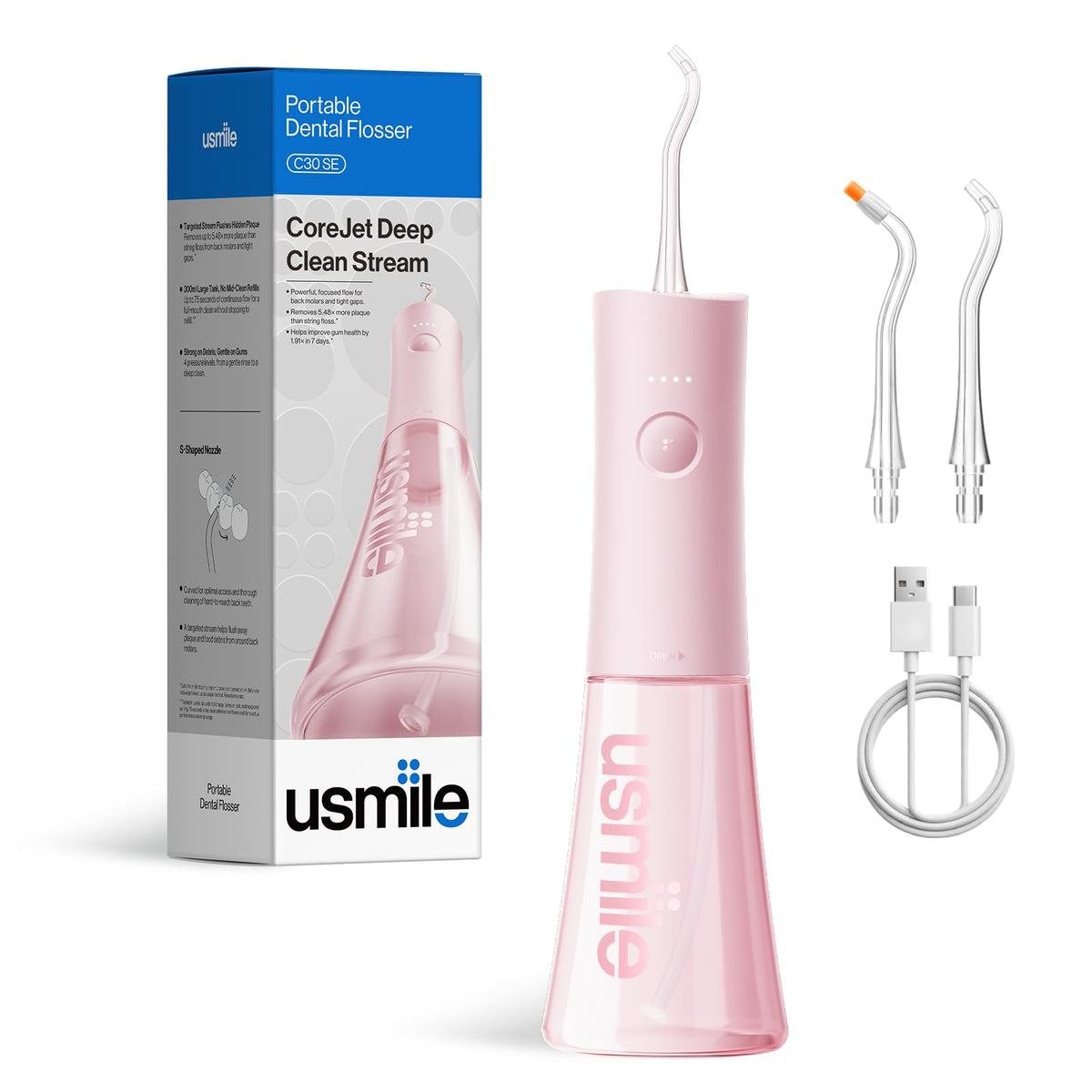 usmile C30SE Water Flosser with Easy Pressure Modes for Daily Oral Care – product photo (Power Dental Flossers)