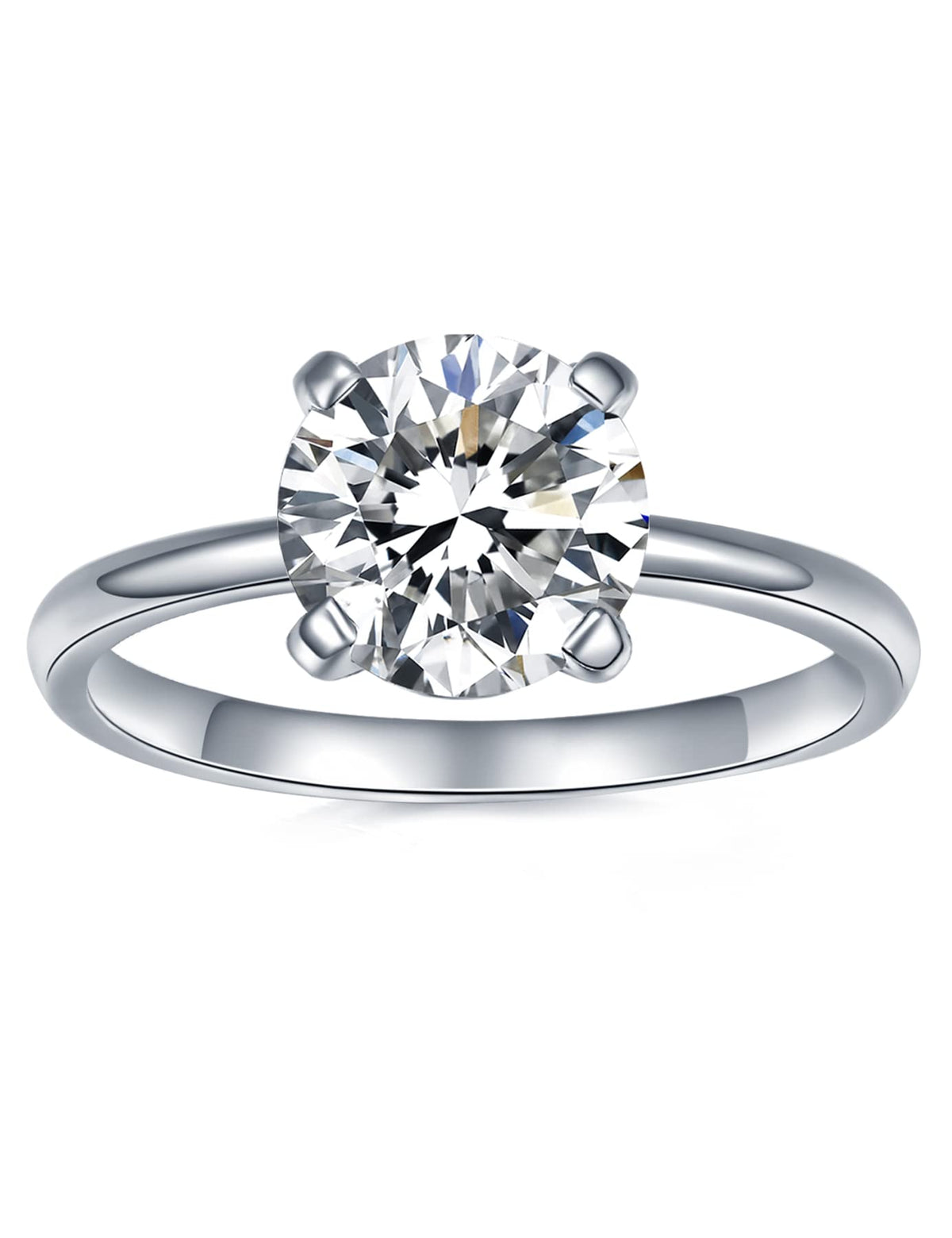 IMOLOVE Moissanite Engagement Rings for Women Round Oval Solitaire & Pave – alternate angle