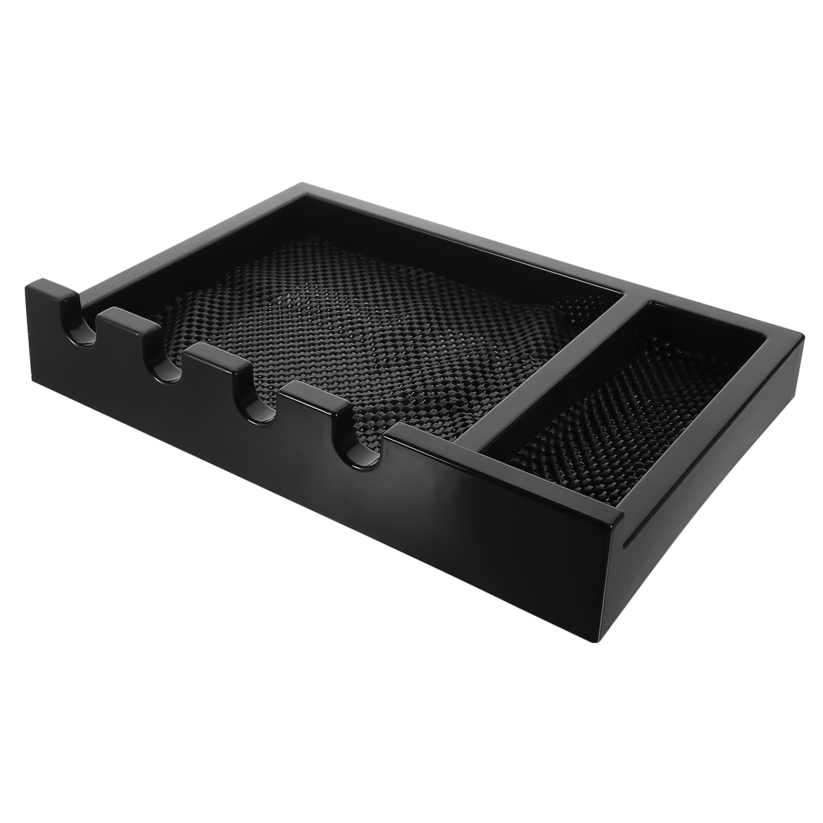 OSOLADY barber station organizer with clipper rack for hair trimmers, easy to clean, space-saving holder for salon professionals.