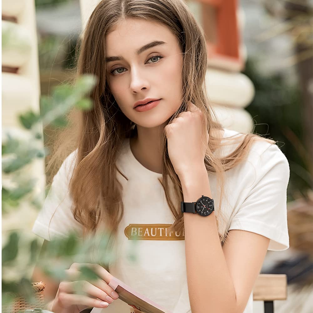SHENGKE SK Ultra Thin Fashion Sport Sweatproof Women Watch Ladies Watch with Easy Read Dial and Colorful Silicone Band –