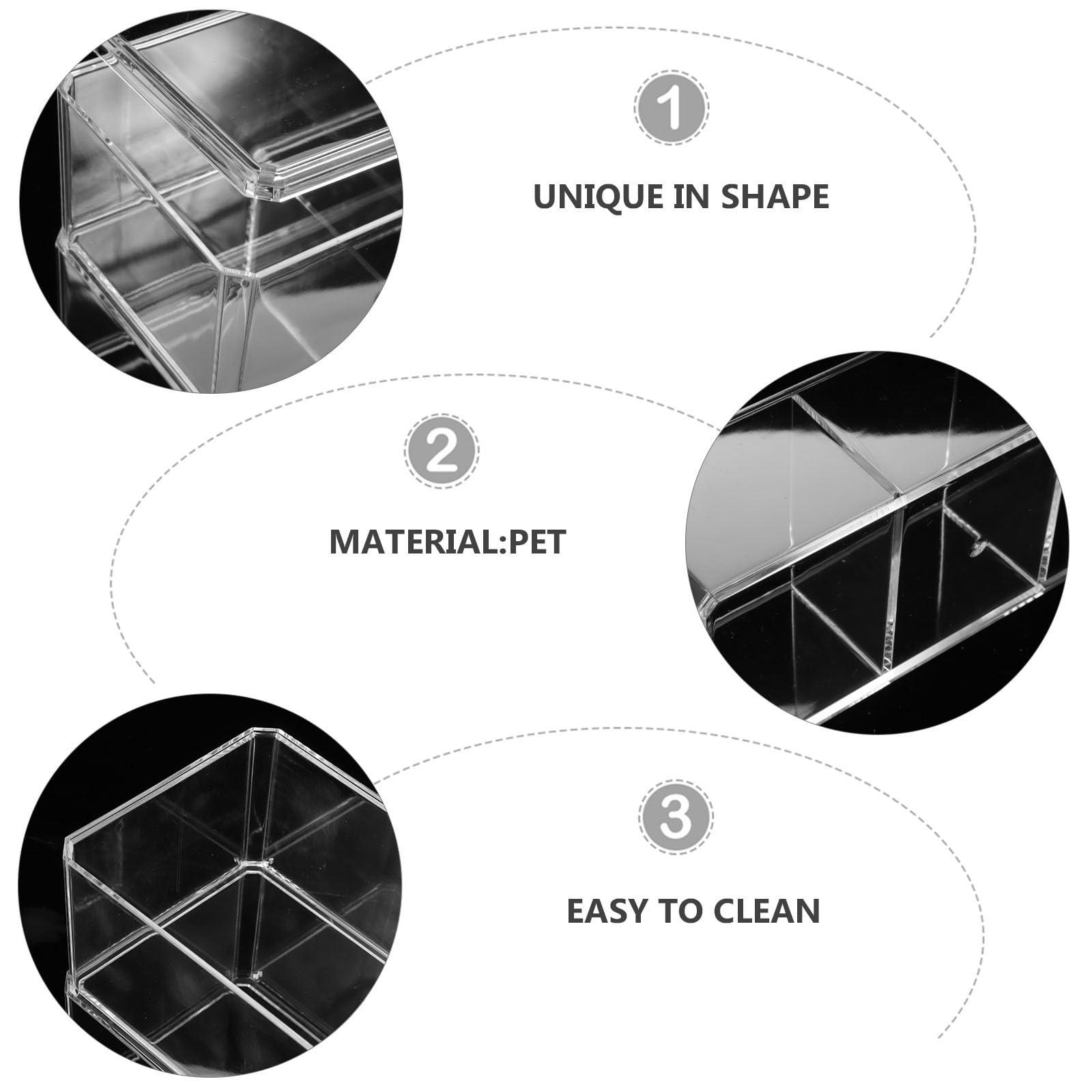 MAGICLULU makeup puff holder case with 2-layer acrylic cosmetic organizer, large caddy for beauty sponges and vanity storage