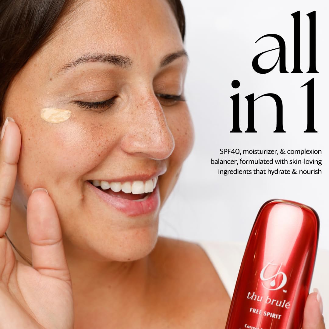 Thu Brul&eacute; Free Spirit Mineral Sunscreen SPF 40+ | 3 in 1 Moisturizer, Complexion Balancer, & Sunscreen | UVA/UVB 