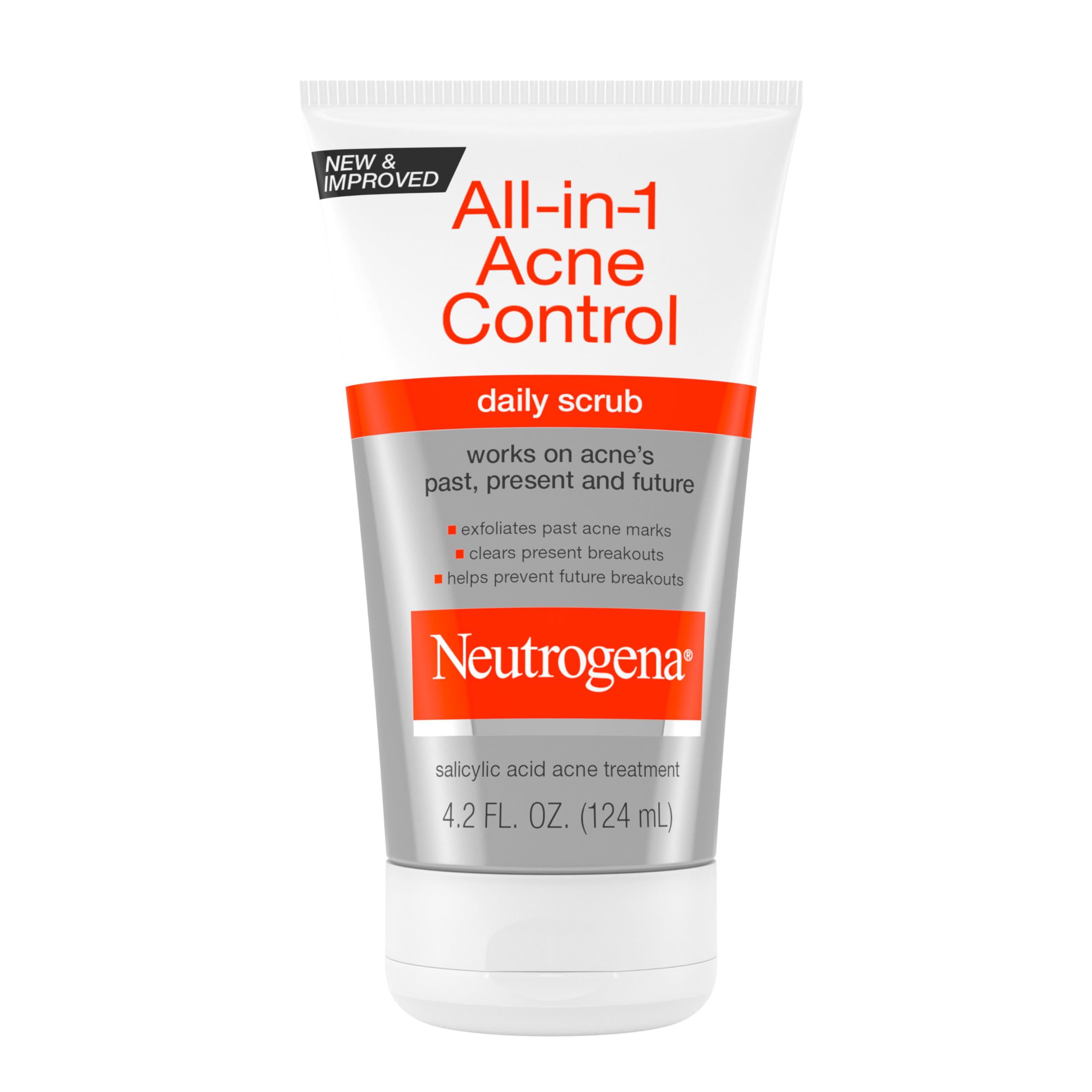 Neutrogena All-In-1 Acne Control Daily Face Scrub, 3x 4.2 fl oz