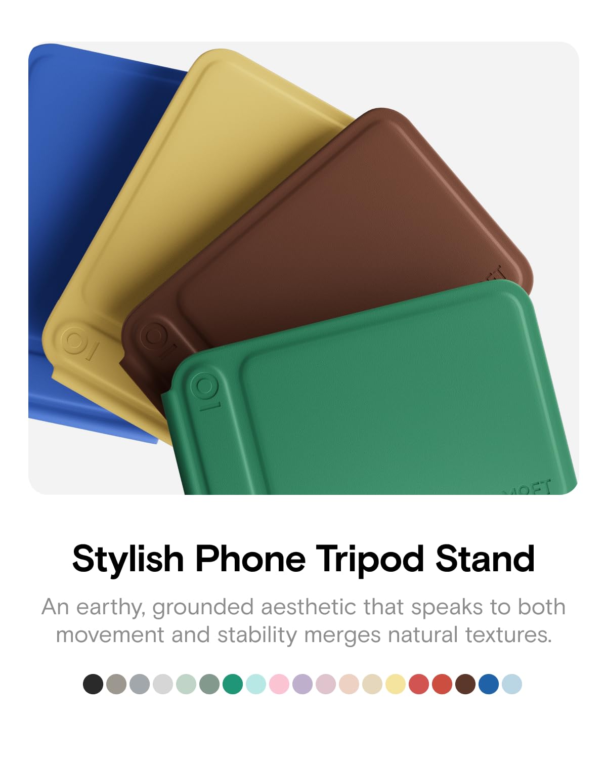 MOFT Phone Tripod Stand, Portable Selfie Stick for iPhone, Mulit-Angle – back view and specifications