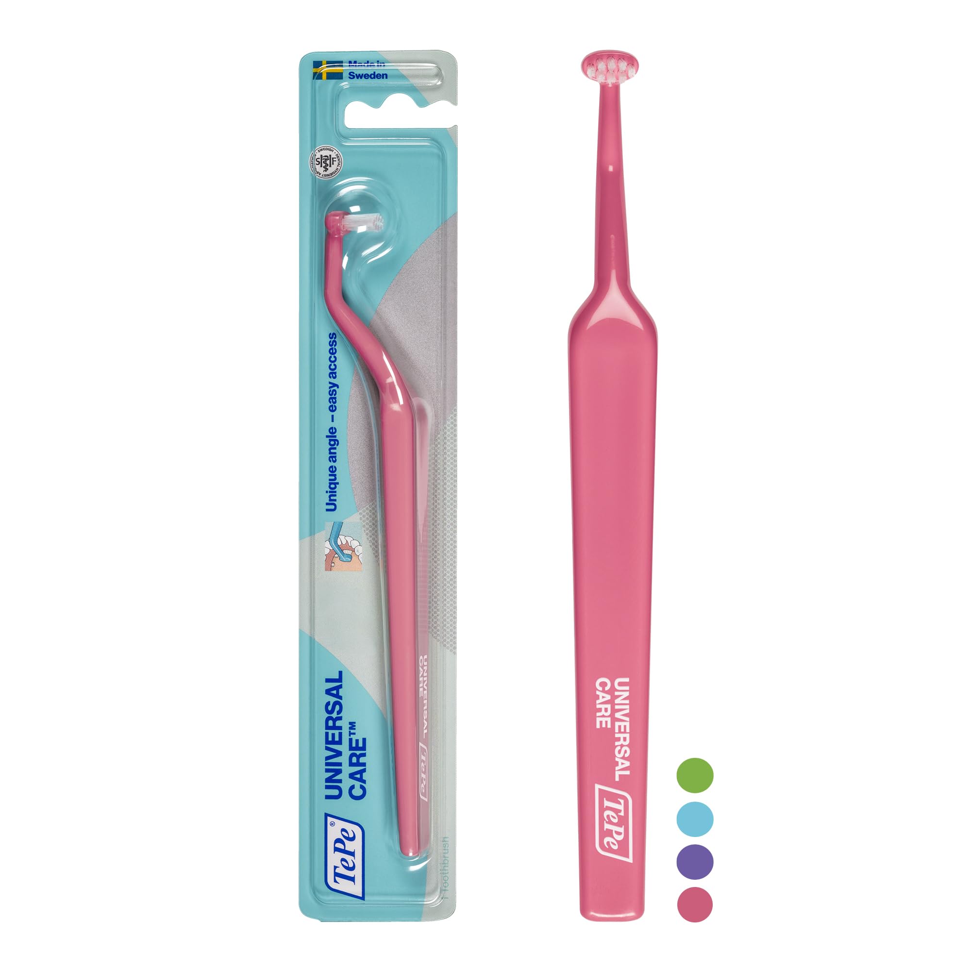 TePe Pack of 1 Universal Care Angled Soft-Bristle Toothbrush, - Product Imagery