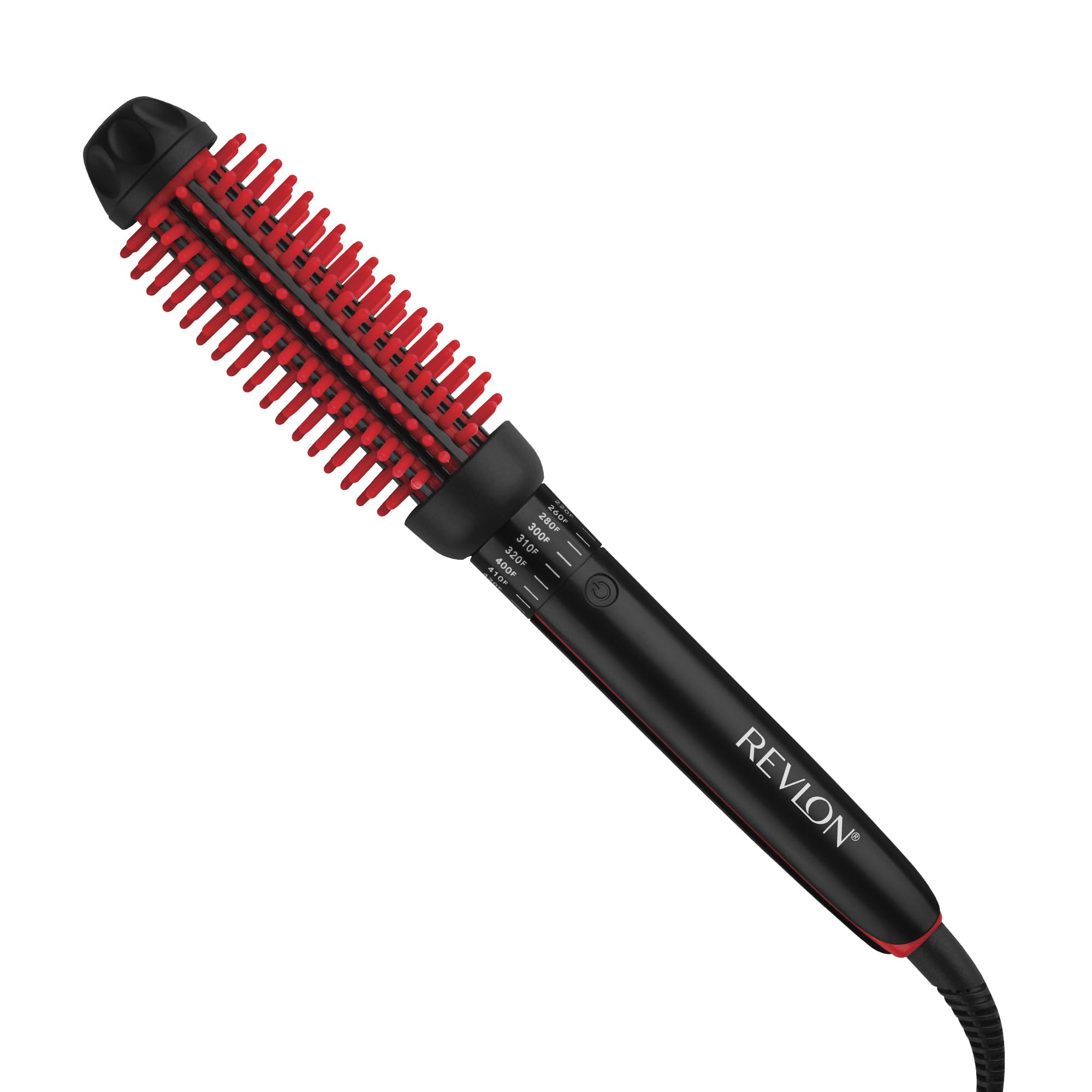 REVLON SmoothStay Coconut Oil 1-inch heated styling brush for smooth, shiny hair styling and easy hair curling or straightening.