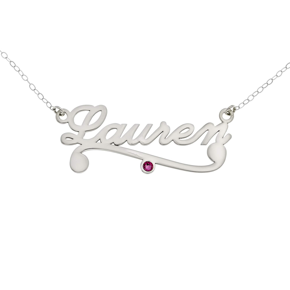 AJ s Collection Personalized Sterling Silver Name Necklace - AJ's Collection Official Imagery - 1