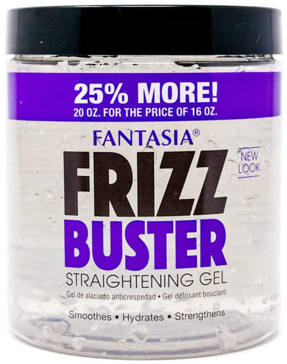 Fantasia Frizz Buster Straightening Gel 20oz 2-pack, hair styling agent for smooth, frizz-free hair with professional quality.