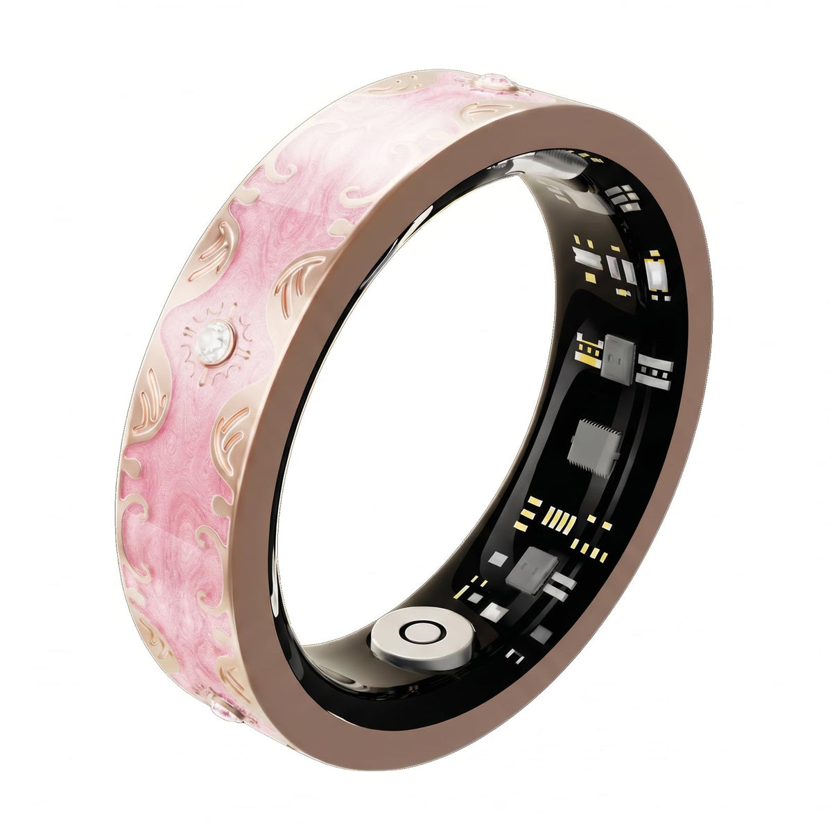 BKWAT Smart Ring for Women, Sleep Tracker and Health Ring with Heart Rate, SpO2, HRV, Multi-Sport Tracking, IP68 Waterpr