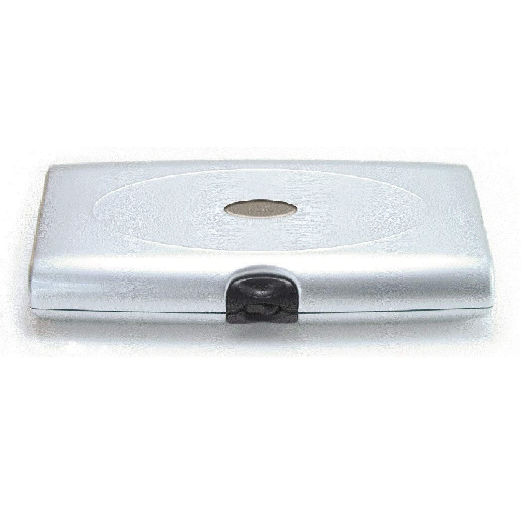 Storus Smart Jewelry Case Box Organizer | Two Sided, Tangle-free Peg System + Compartments | Silver | PERSONALIZE | for 