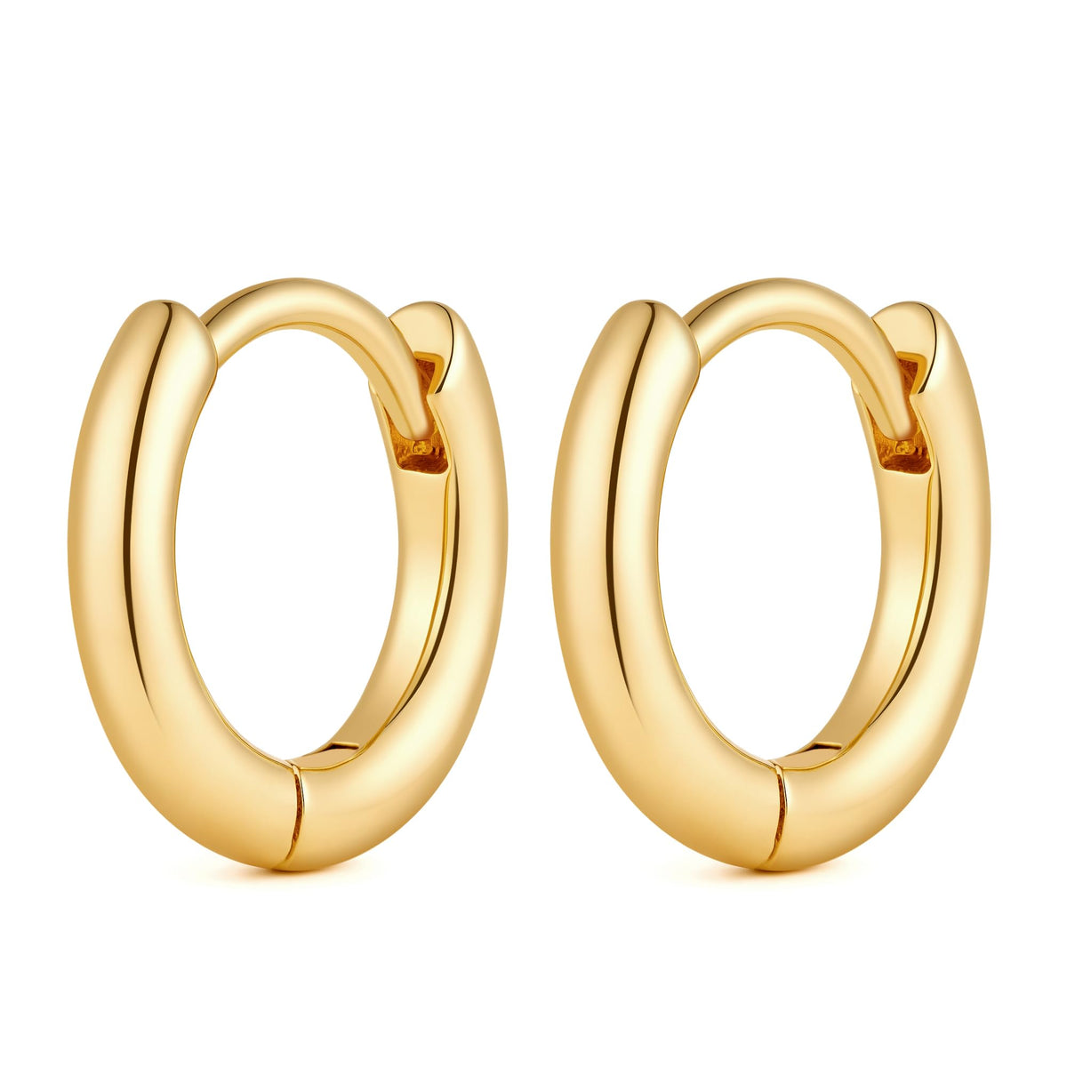 14K Gold Earrings for Women Small Gold Hoop Earrings for - QJDFE Official Imagery - 1