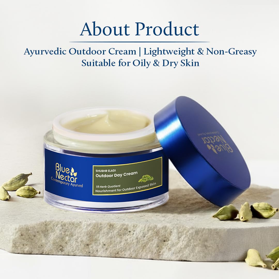 Blue Nectar Eladi Outdoor Face Cream for Women | Ayurveda Face Moisturizer – full view