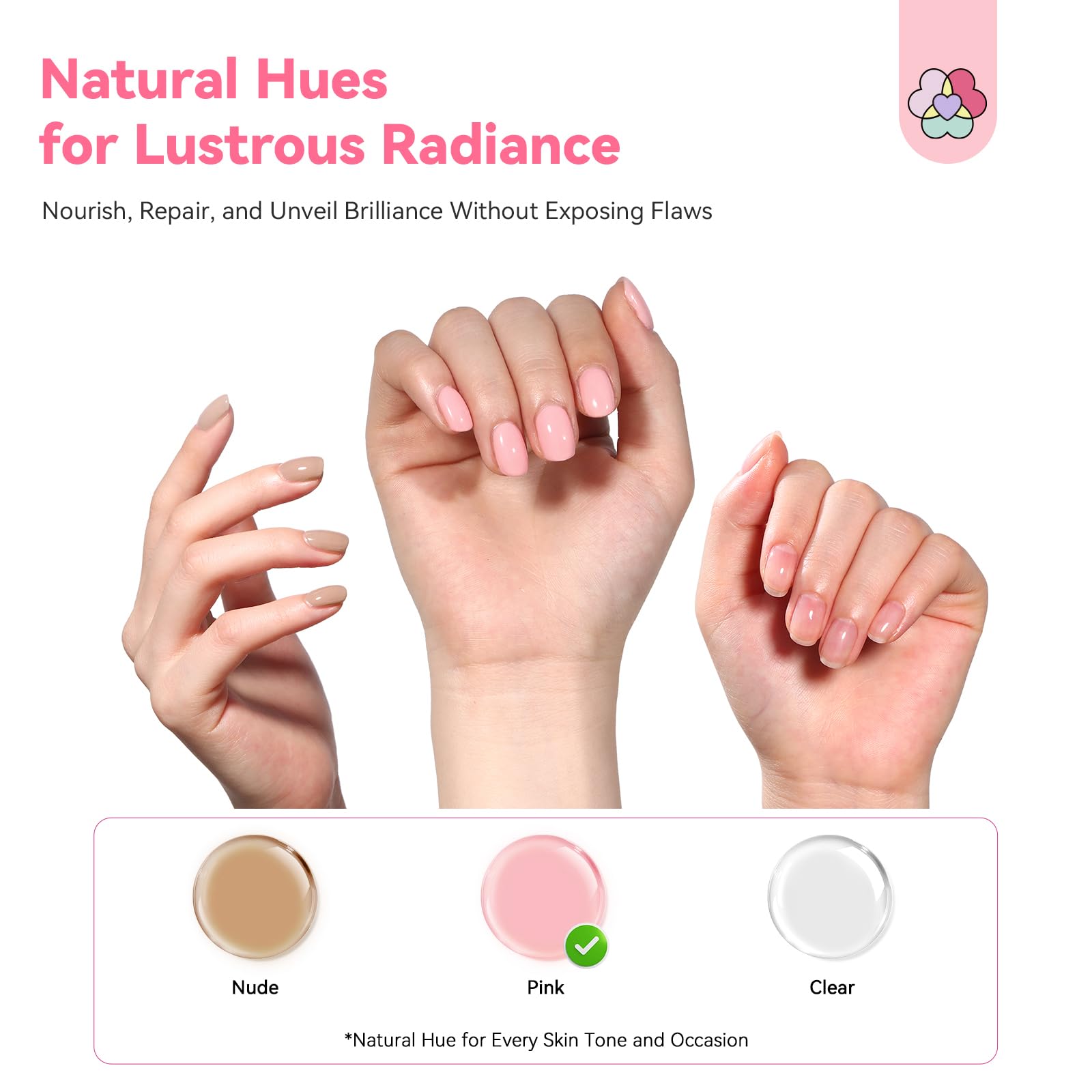 SAVILAND Nail Strengthener and Growth for Weak & Thin Nails, Sheer Pink