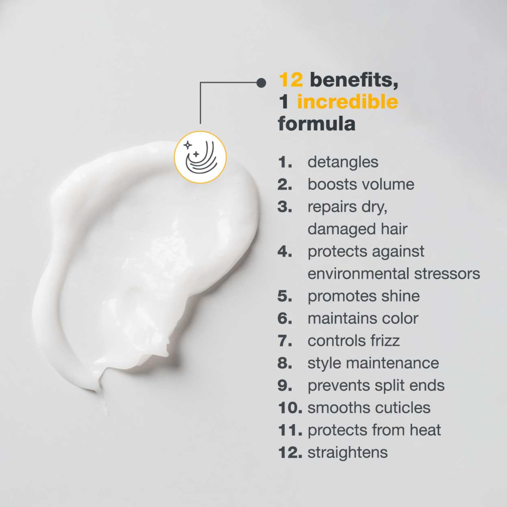 milk_shake Incredible Milk Leave-In Treatment conditioner bottle, 5.1 fl oz, showcasing the product and its sleek packaging.