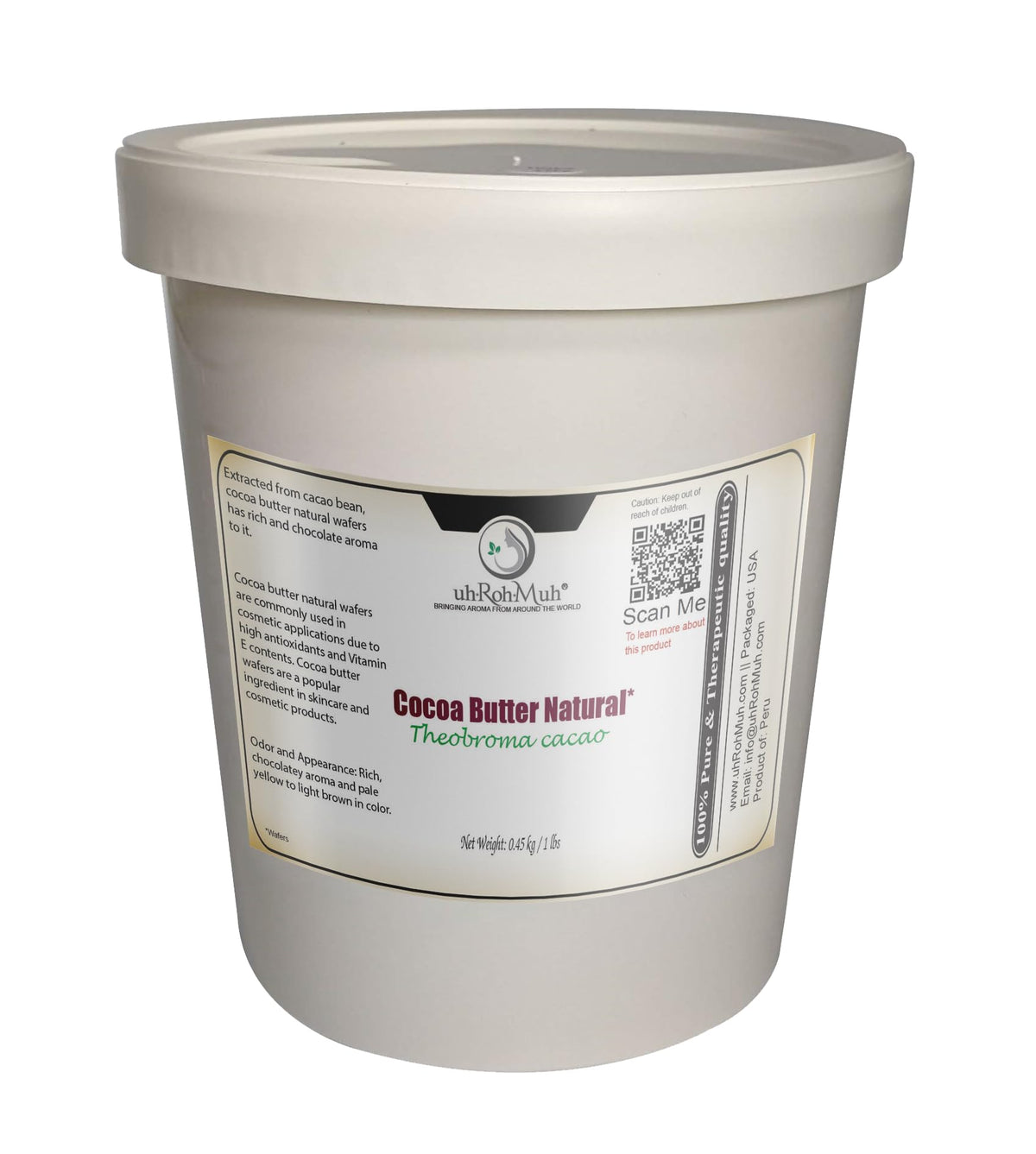 USDA Certified Organic Cocoa Butter Natural Pure Unrefined - uh*Roh*Muh Official Imagery - 8