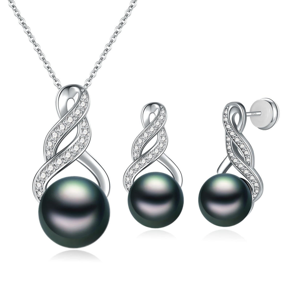 LOIPURI Pearl Necklace and Earring Set for Women – product photo (Jewelry Sets)