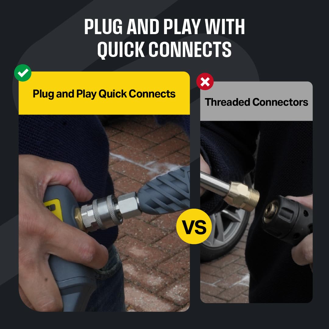Active Pressure Washer Extension Wand, 5000 PSI, 12 GPM, 20-Degree Bent – back view and specifications