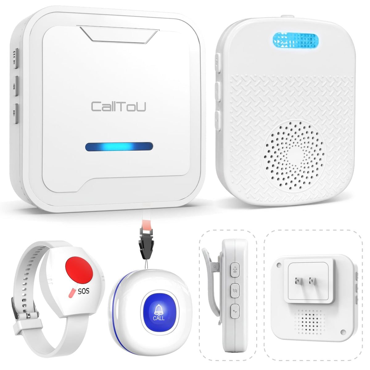CallToU Caregiver Pager with 2 Wireless Call Button for - CallToU Official Imagery - 1