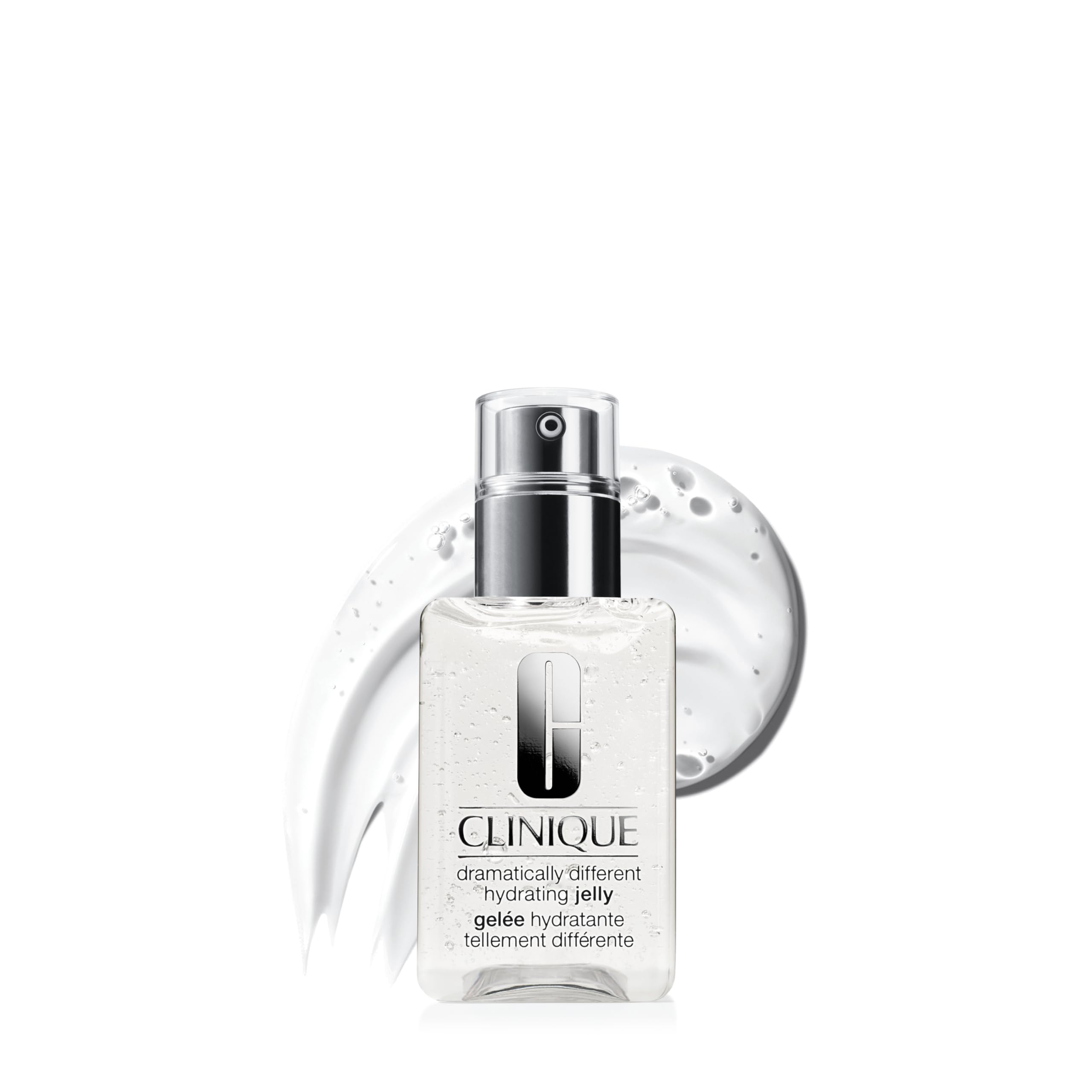 Clinique 3-Step Hydrating Jelly Moisturizer with hyaluronic acid, clear gel formula, for all skin types, 4.2 fl oz.