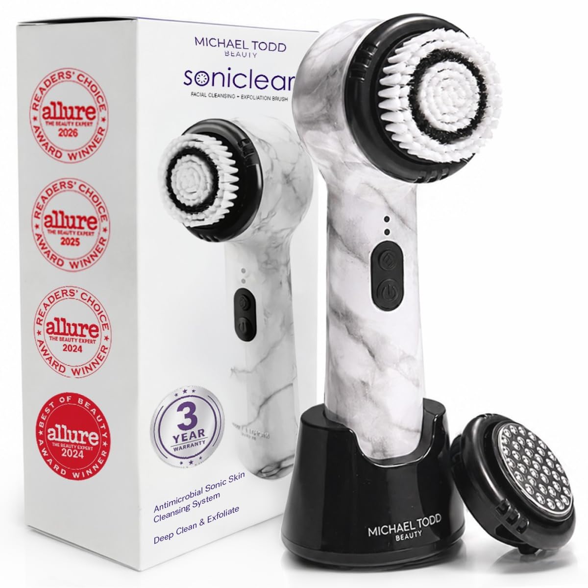 Michael Todd Beauty Soniclear Face Brush 2026 Allure Readers - Product Imagery