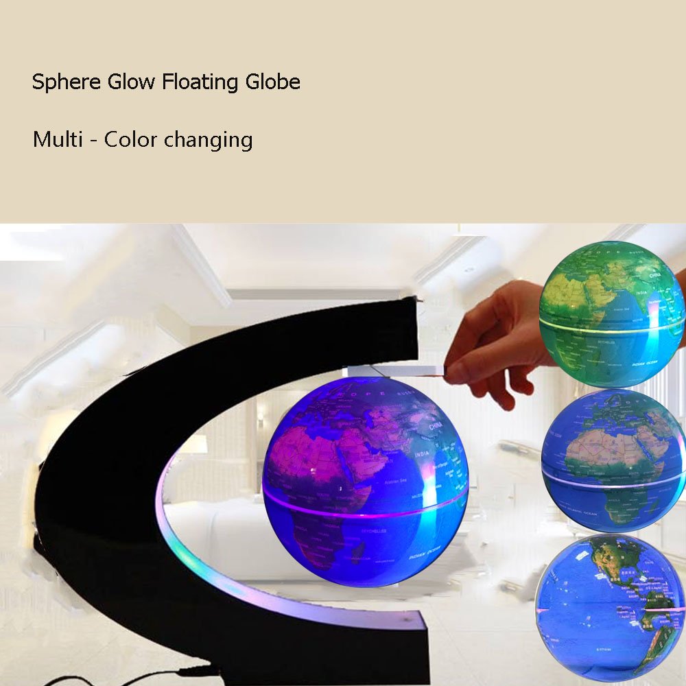 Office Desk Lamp Multi-Color Changing Floating Levitating Light Decoration FUZADEL Magnetic Levitation Floating World Ma