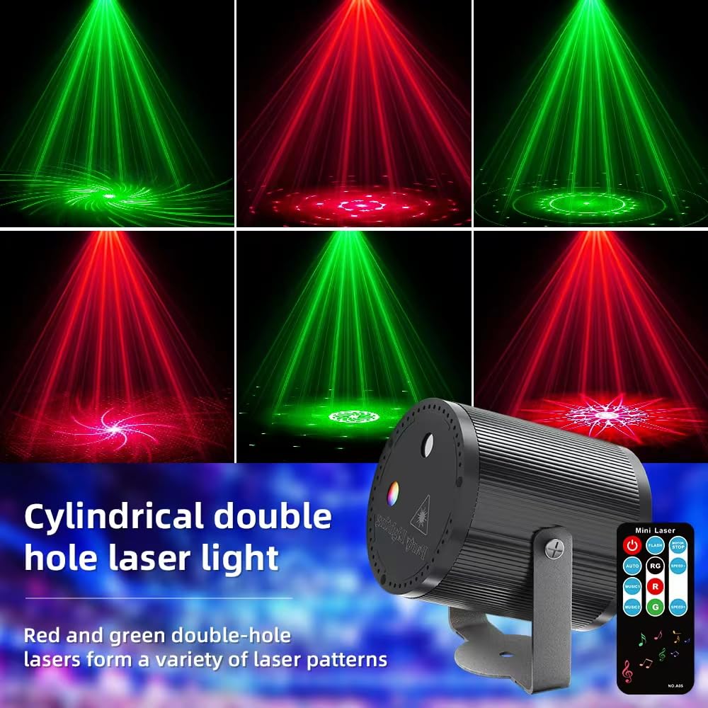 Mslitely Mini Disco Light Party Light Sound Activated dj Equipment 2 Pack – close-up detail