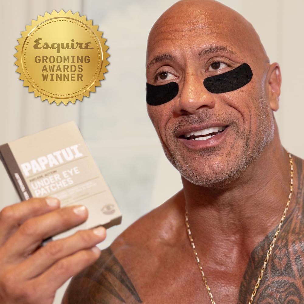 PAPATUI by Dwayne Johnson Fast-Acting Under Eye Patches for Men 6 Ct (2pk) – close-up detail