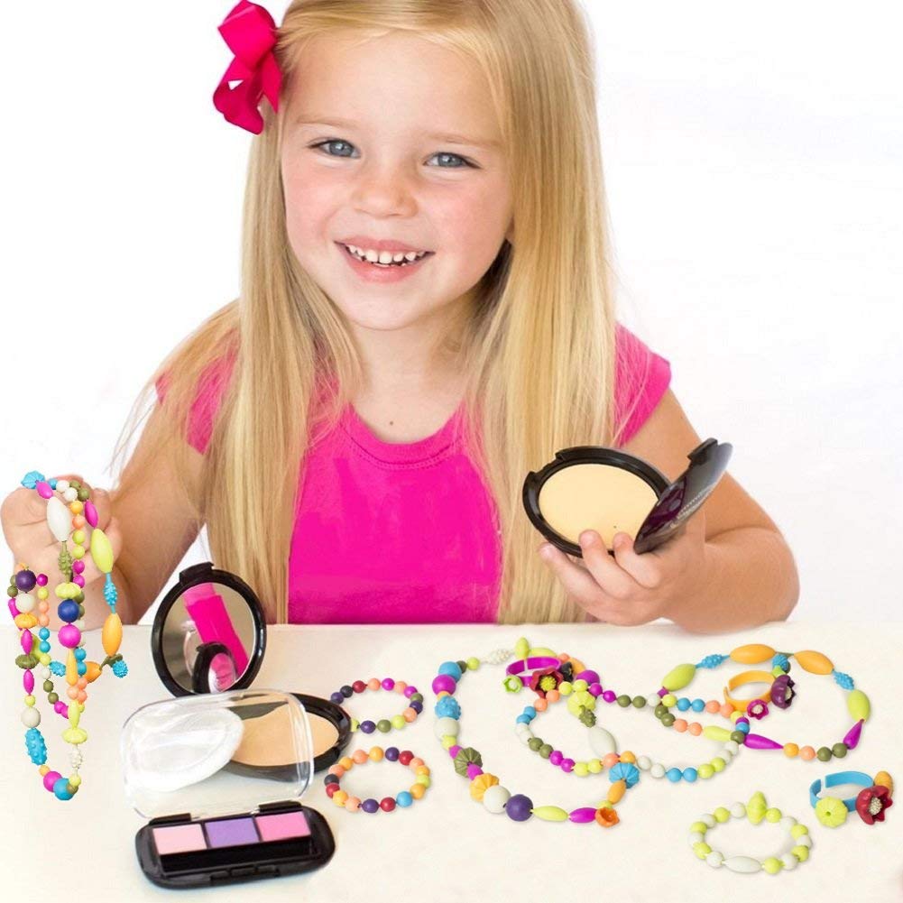 GILI Pop Beads - Jewelry Making Kit for 3 4 5 6 7 8 Year Old Little Girls - Arts and Crafts Toys for Kids Age 4yr-8yr - 