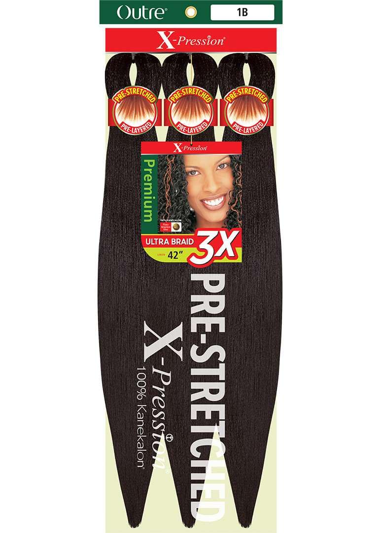 Outre X-Pression Braid Pre Stretched Braid 42" 3X (5 Pack, COPPER 350) – product photo (Hair Extensions)