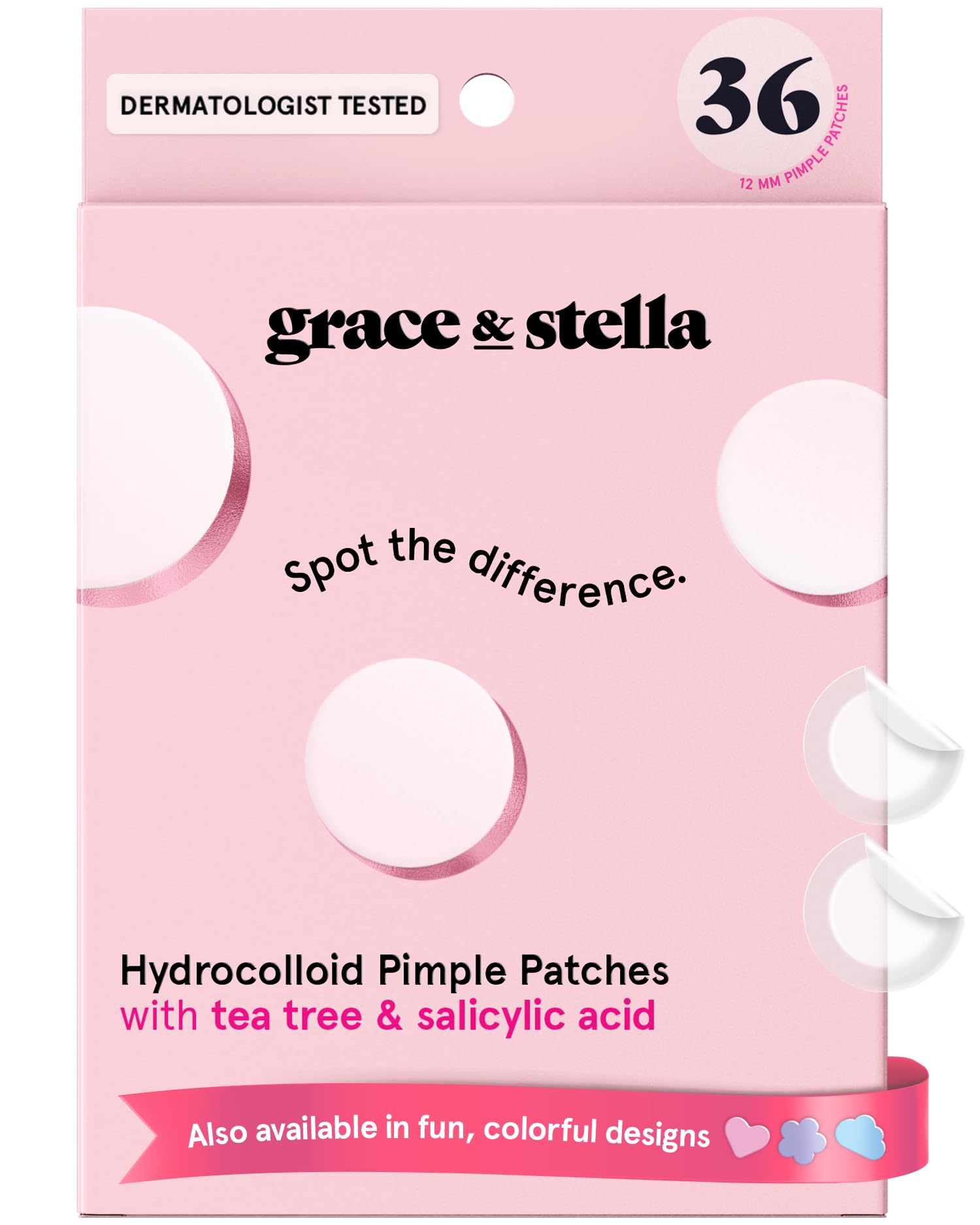 grace & stella Award Winning Pore Strip - Pimple Patches for Face - Product Imagery