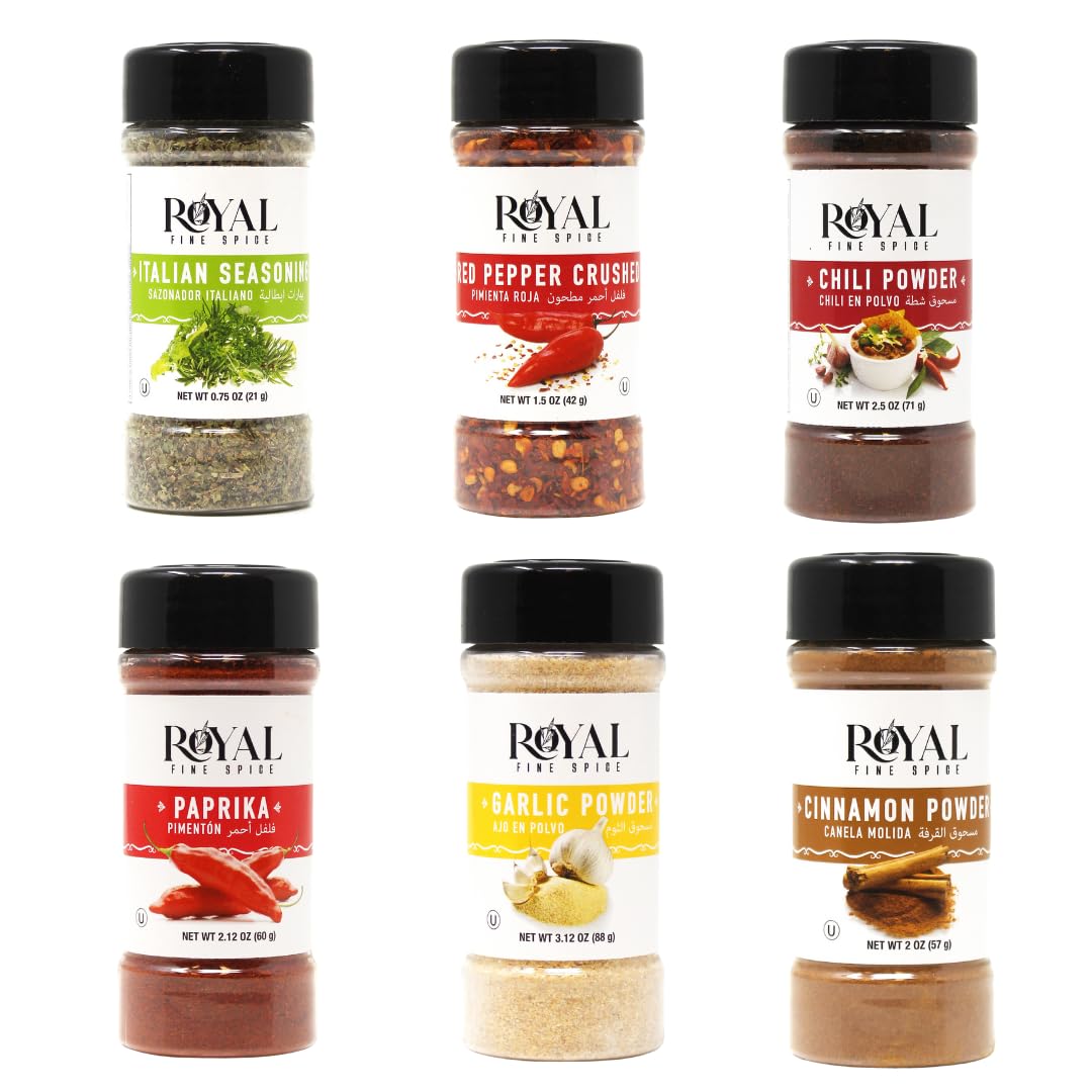 June Street Market 10 Piece Essentials Kitchen Starter Gift Set: Spices with Trilingual Labels (English, Spanish, Arabic