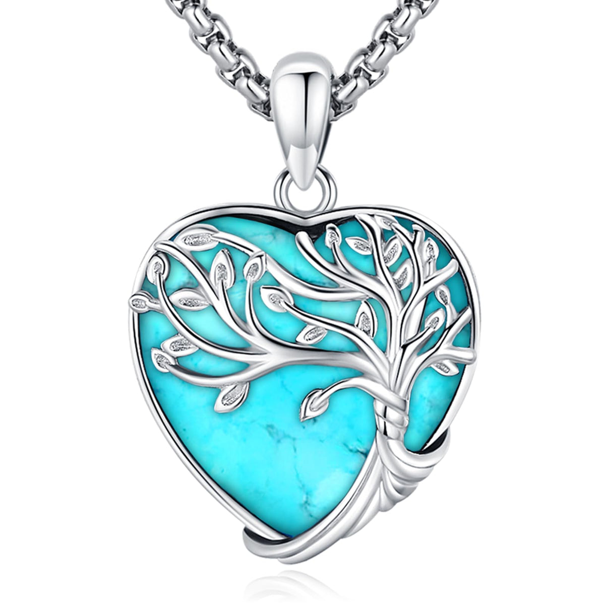 LOOVE Tree of Life Necklace for Women Heart Copper Tree – product photo (Pendant Necklaces)
