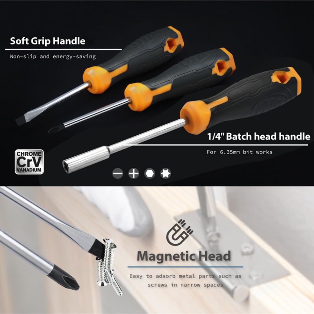Psytfei 59 PCS DIY Household Tool Kit Portable Magnetic Hand Tool Set for Home Garage Office Repairs Maintenance Tools w
