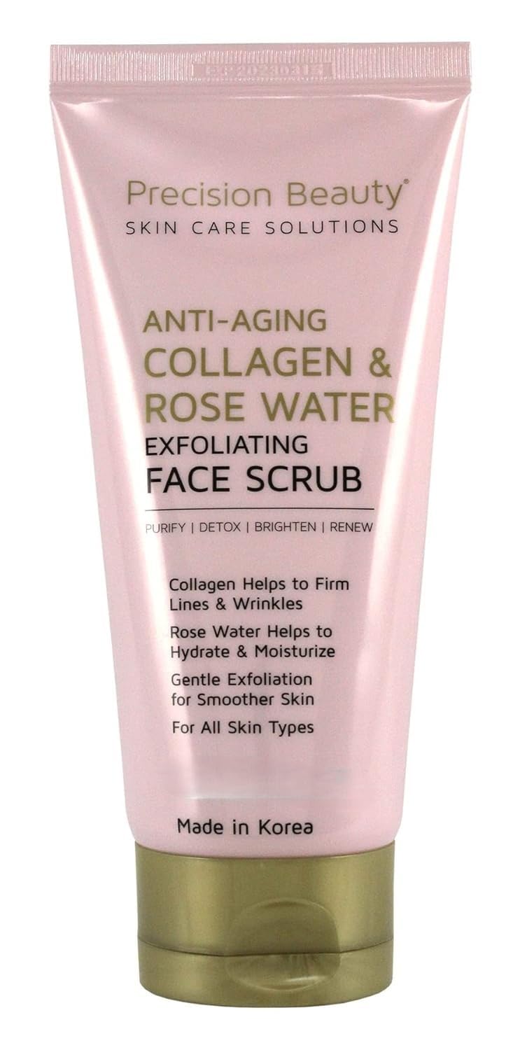 Precision Beauty Anti-Aging Collagen and Rose Water Exfoliating - Product Imagery