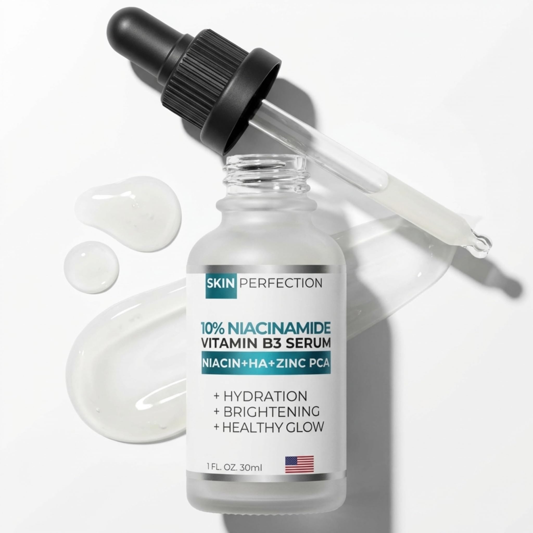 Niacinamide Serum for Face 10% with Zinc, Dark Spot & Pore, 1 oz - Product Imagery