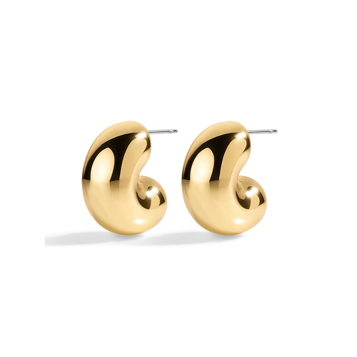 Electric Picks Cloud Earrings for Women, 14k Gold Plated Sculptural Bubble Hoop Earrings, Lightweight Modern Everyday Ho