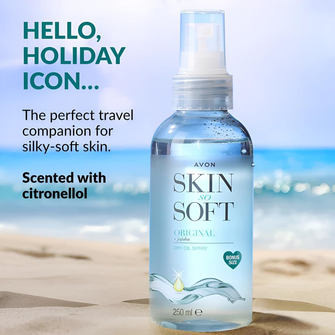 skin so soft Generic Original Jojoba Dry Oil Spray 8.45 fl.oz (Pack of 2) – close-up detail