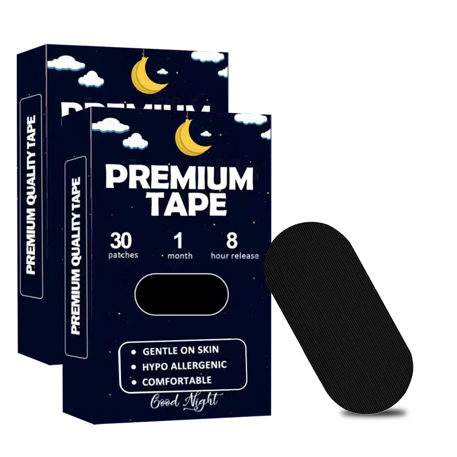 Kinesiology Tape, 60 Count Knee Pain Relief Pre Cut, Latex Free, - Product Imagery