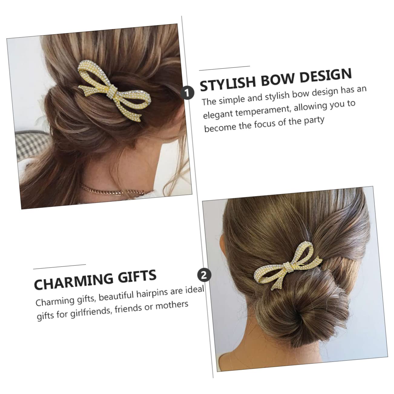 Happyyami Delicate Pearl Bridal Hairpin with Bow Design Elegant Wedding Hair Accessory for Women Construction for Special Occasions and Cultural Celebrations