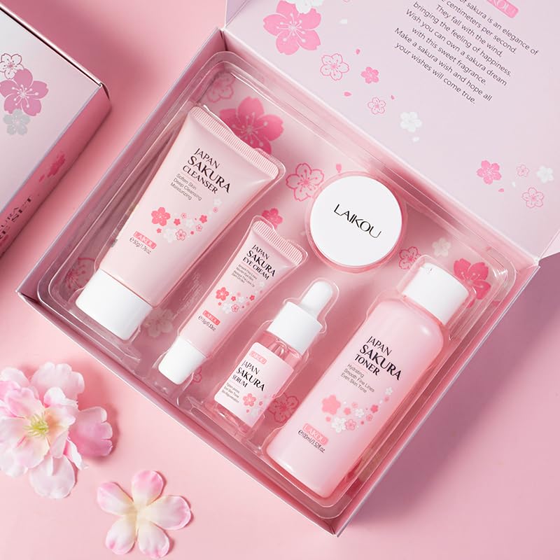 Skin Care Set, Cherry Facial kit for women, Skincare Kit Gifts - Product Imagery