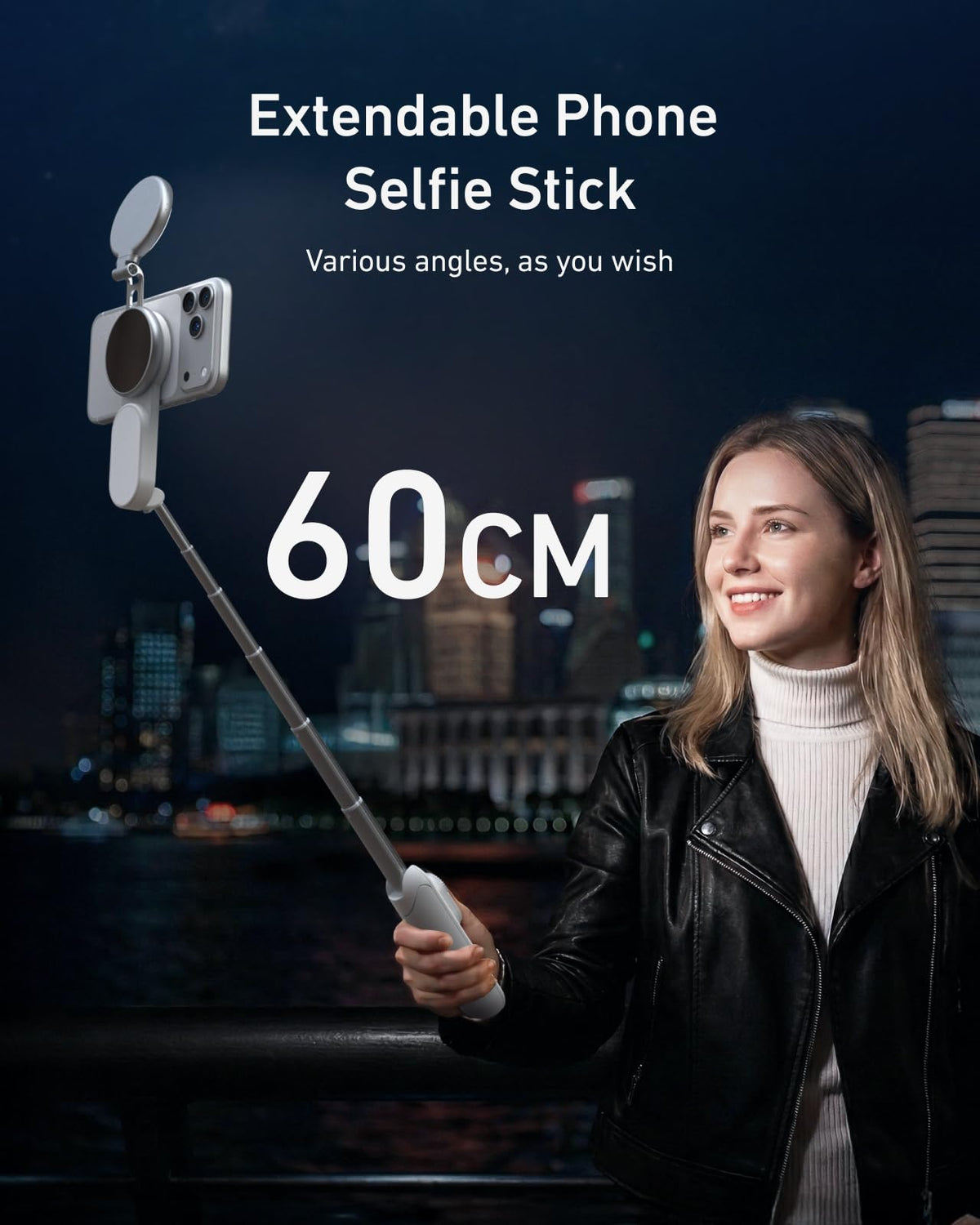 TELESIN Magnetic Mini Selfie Stick, Phone Tripod for iPhone 17 16 & Android – product photo (Selfie Sticks)
