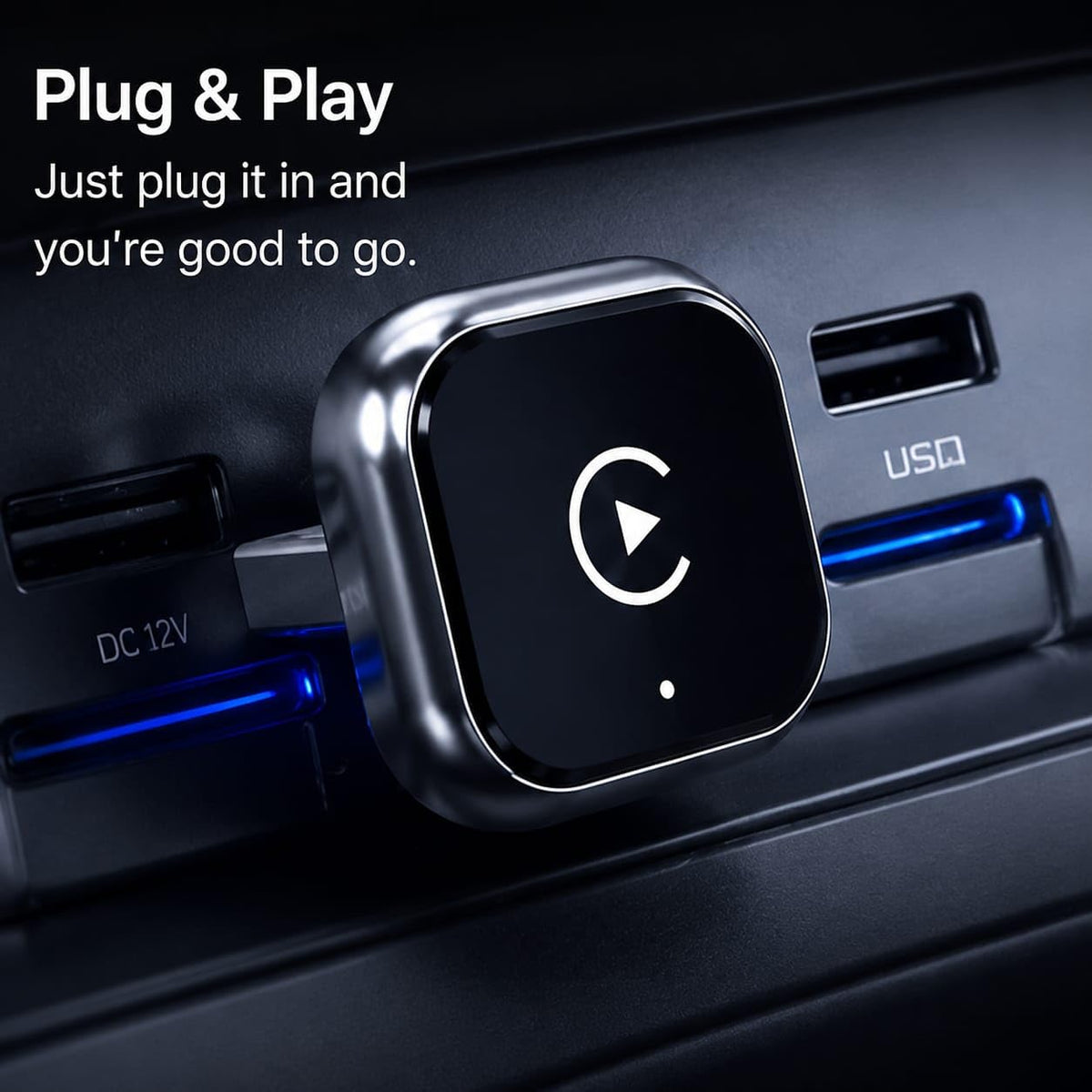 Genial Essence 2-in-1 Mini Wireless CarPlay & Android Auto Adapter – alternate angle