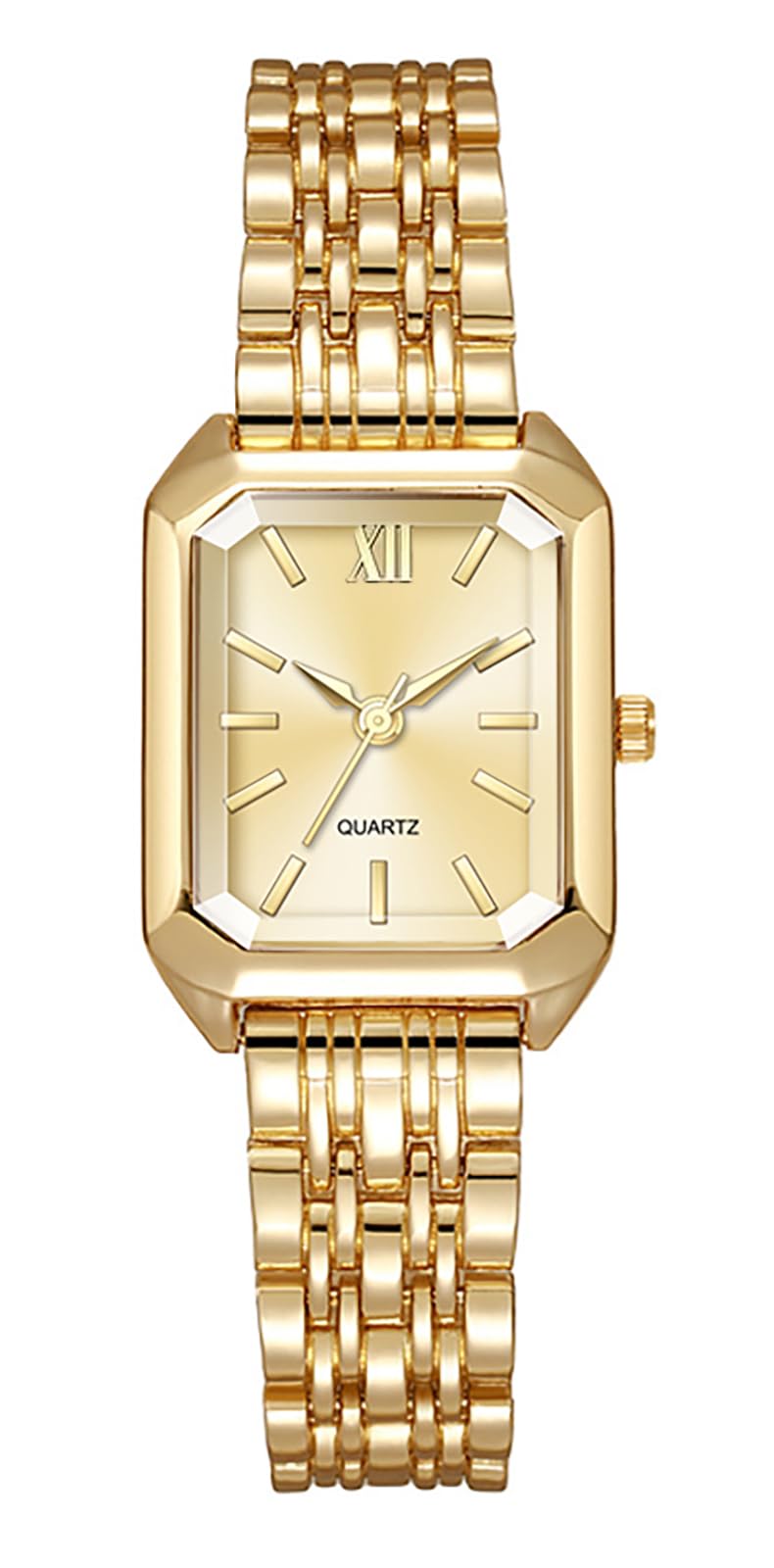 BESTKANG Watches for Women Wrist Watches Steel Strap Womens Watch Casual Fashion Simple Square Quartz Wristwatch – Gold