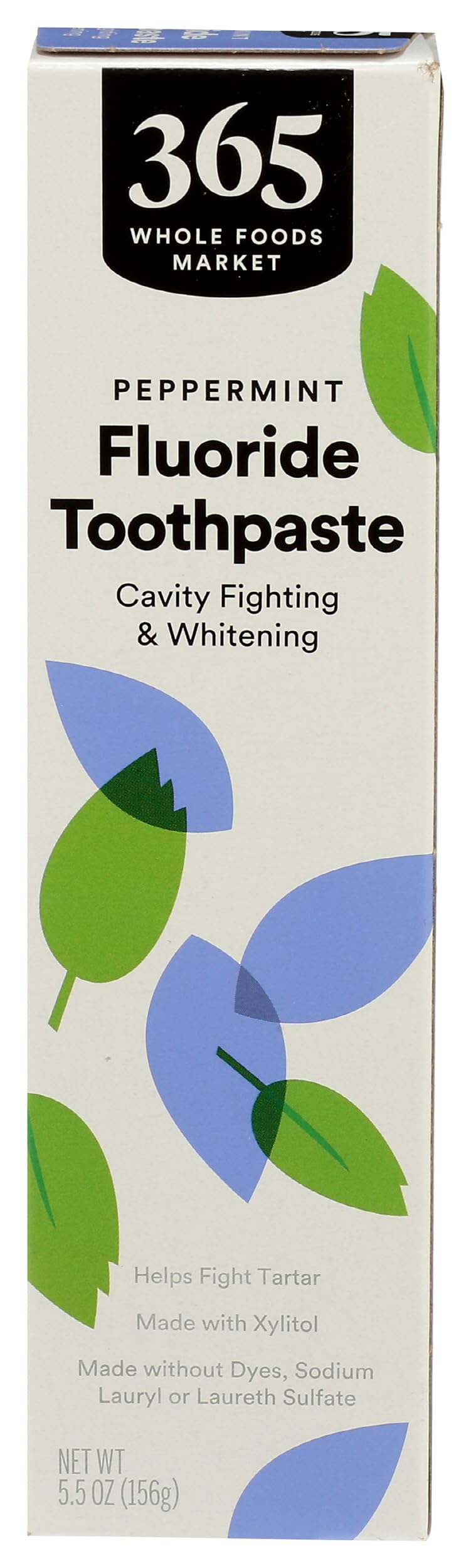 365 by Whole Foods Market, Fluoride Toothpaste, Cavity Fighting & Whitening, Peppermint Flavor, 5.5 Ounce