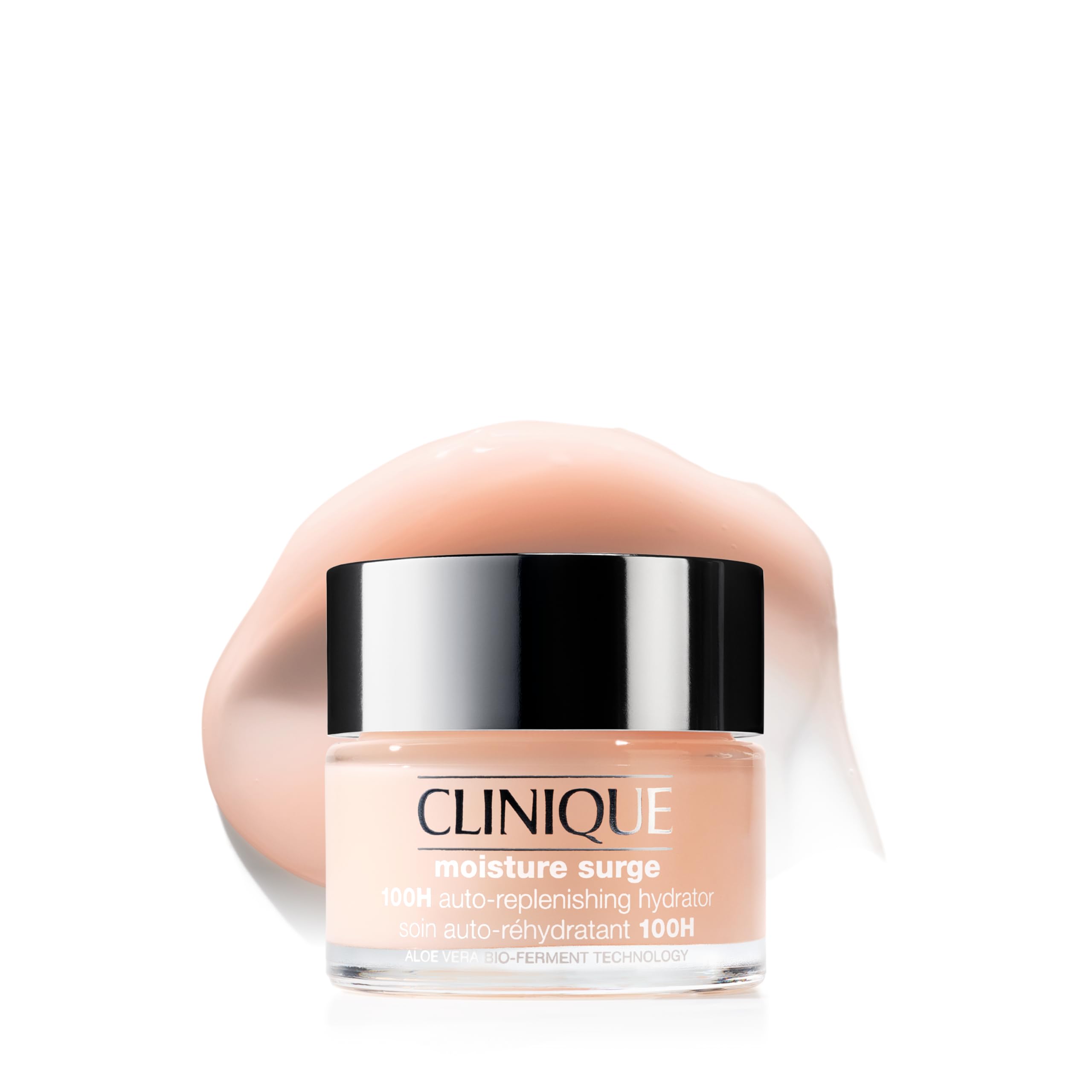 Clinique Moisture Surge 100H Auto-Replenishing Hydrator Oil Free Face Moisturizer | With Hyaluronic Acid, Aloe Bioferment and Vitamins C + E | For All Skin Types | Hydrating + Moisturizing, 1.7 Fl Oz